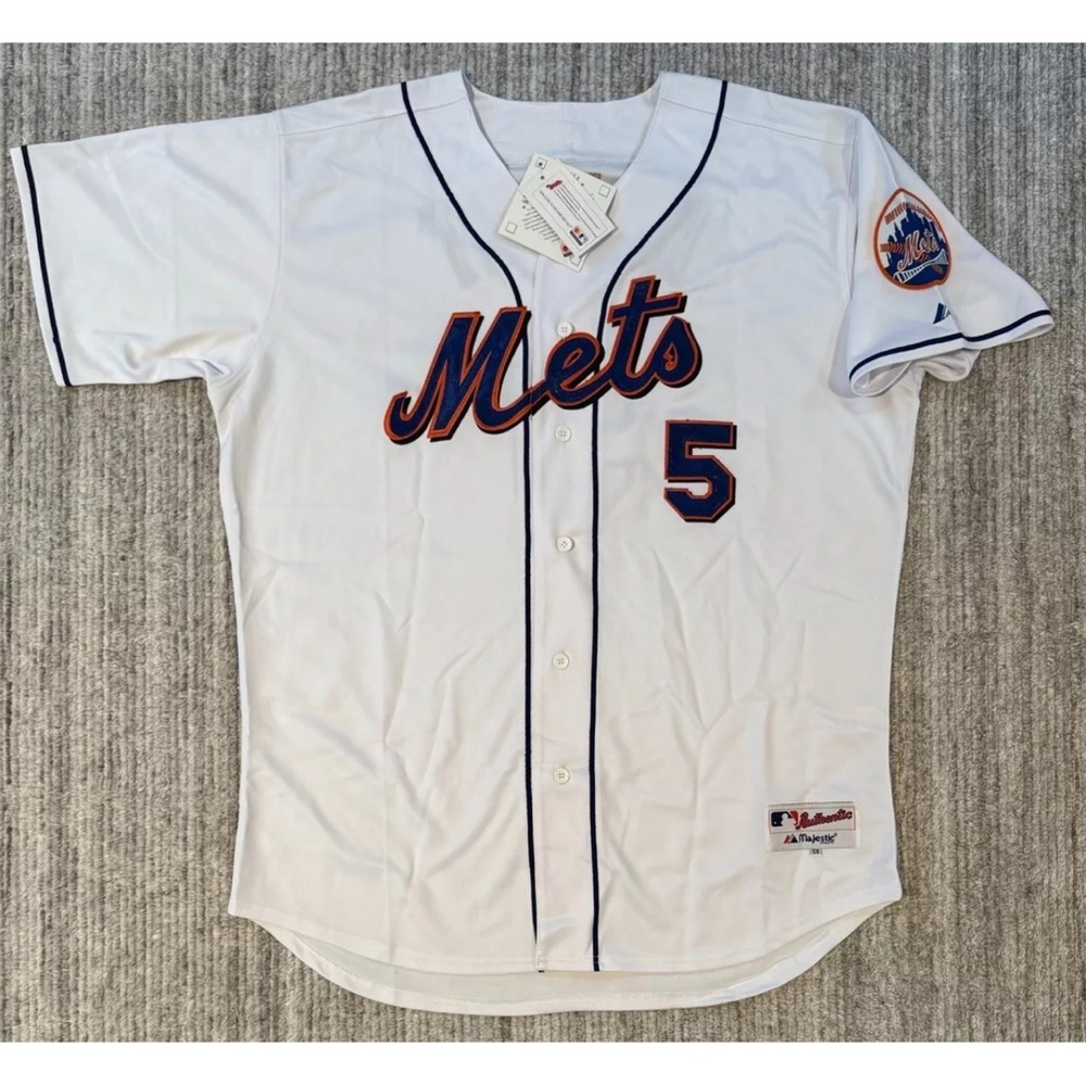 Majestic New York Mets David Wright Home White Jersey.   Size 58.  3X-4X.  New